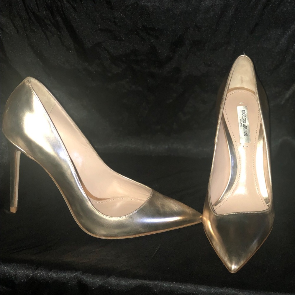 Giorgio Armani gold heels